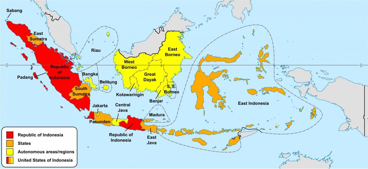 Mapa do Estado da Indonésia