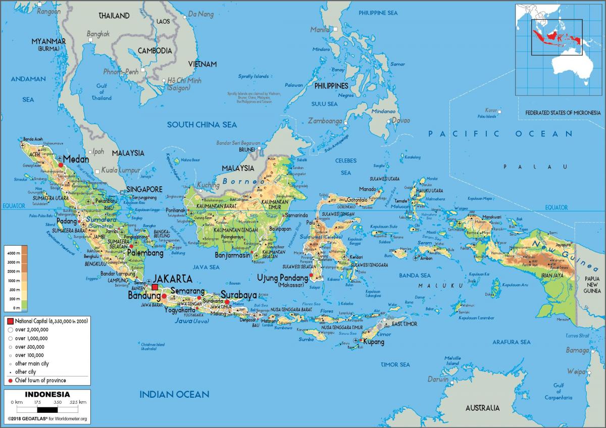 Mapa do Aterro Sanitário da Indonésia